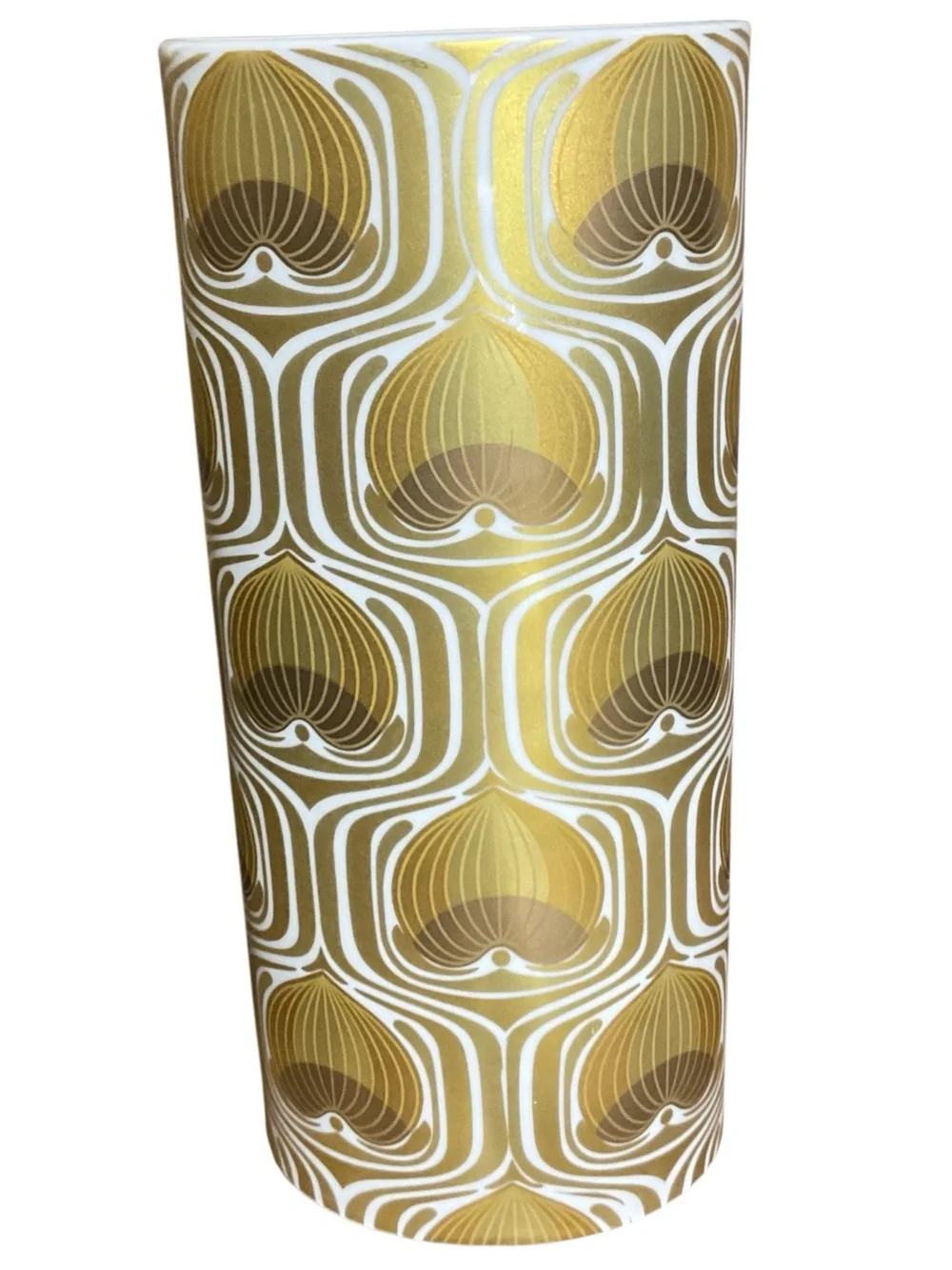 Vintage Rosenthal Studio Linie Bjorn Wiinblad Lotus Gold Porcelain Vase